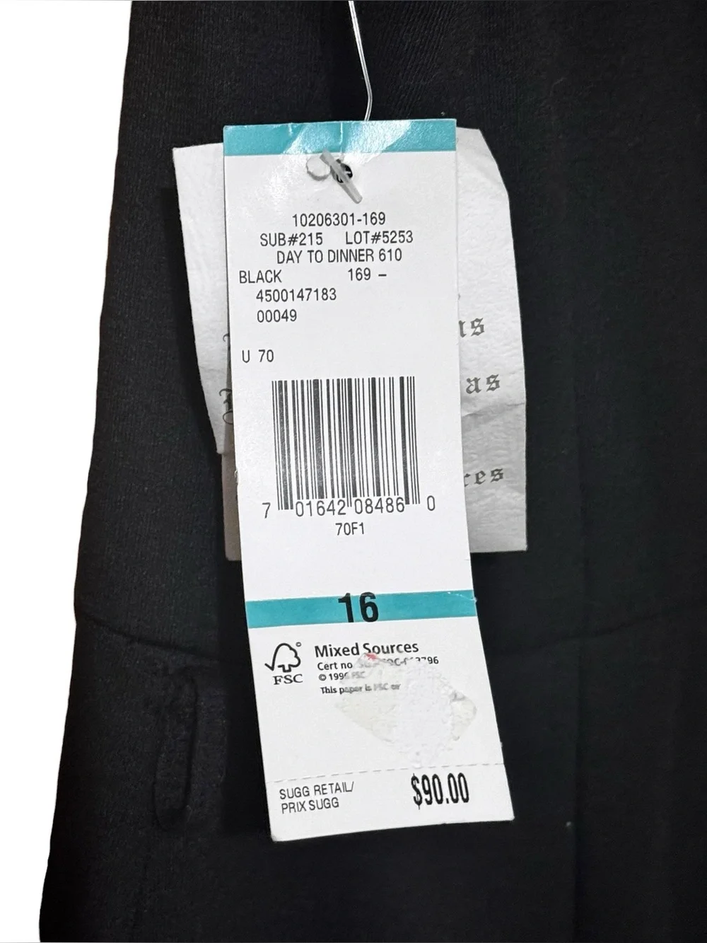 JONES WEAR DRESS Day To Dinner Sheath Dress 16 20.5” p2p Black $90 Retail NWT*